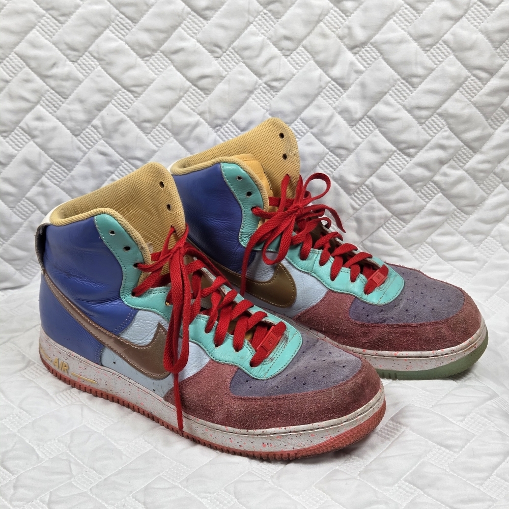 NIKE AIR FORCE 1 HIGH BY YOU ID DV2277-991 MULTICOLOR SIZE 11,5